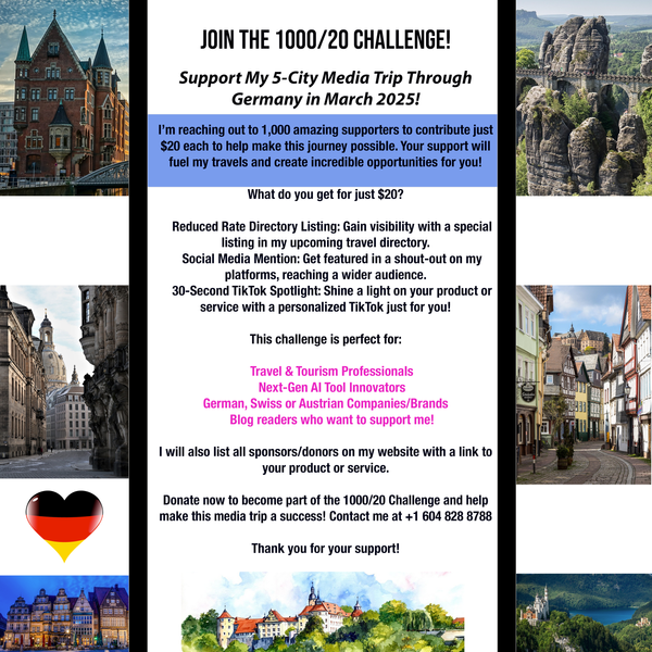 Join the 1000/20 Campaign: Fund a Five-City Adventure in Germany